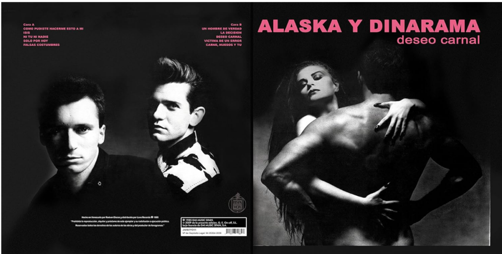 Portada y contraportada del disco Deseo Carnal, de Alaska y Dinarama, 1984
Contiene el tema Cómo pudiste hacerme esto a mí